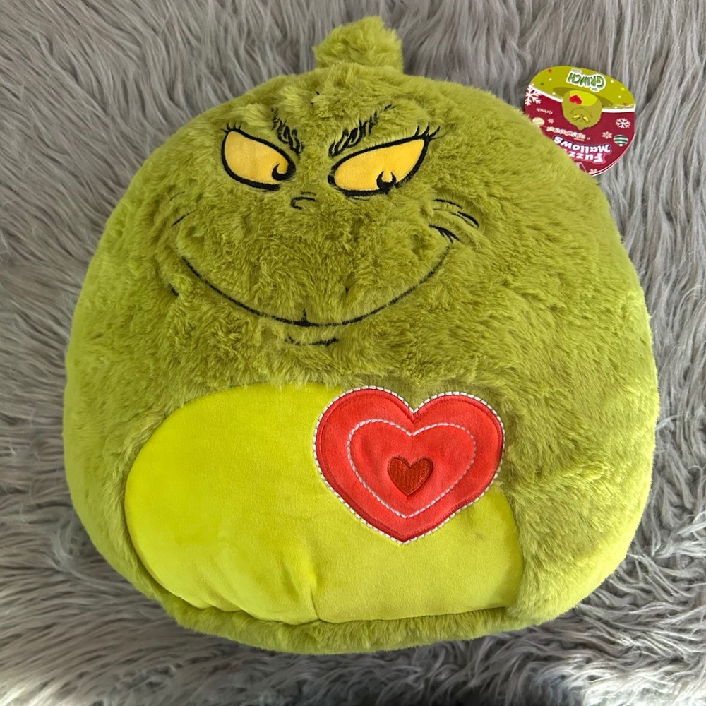 Grinch Fuzz A Mallows By Squishmallows Plush Stuffed‎ Toy Fuzzy Plushy Green